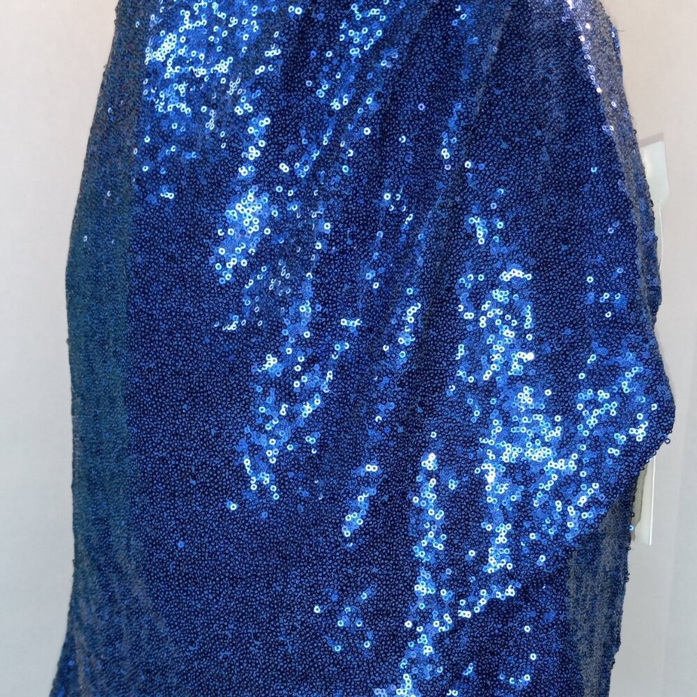 Blue Sequin split short Skirt by Love & Piece Size Medium